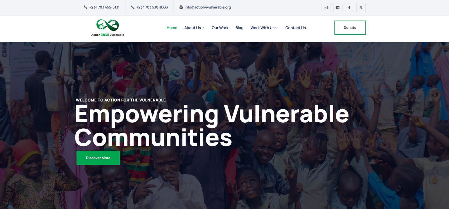 Action For The Vulnerable — desktop
