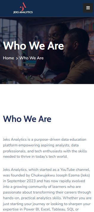 Jeks Analytics — mobile